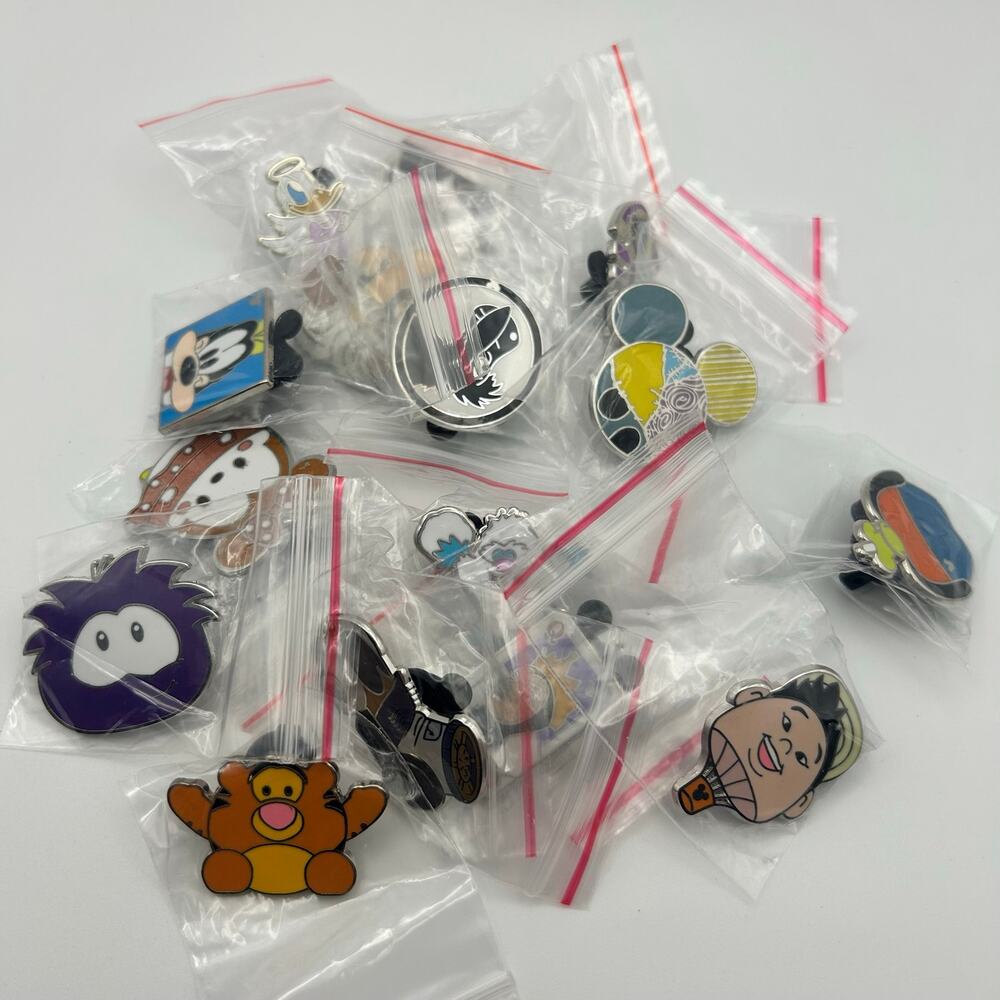 Lot of 15 Disney Pins Assorted Park Trading Pin Lot New No Duplicates